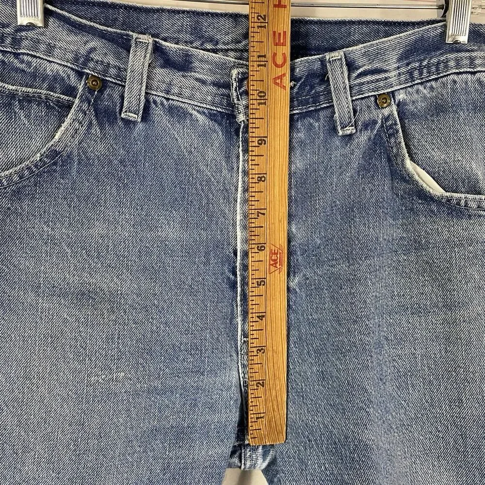 Vtg Key Mens Carpenter Jeans Size 33 Blue 100% Cotton Pockets Straight Leg 32x30